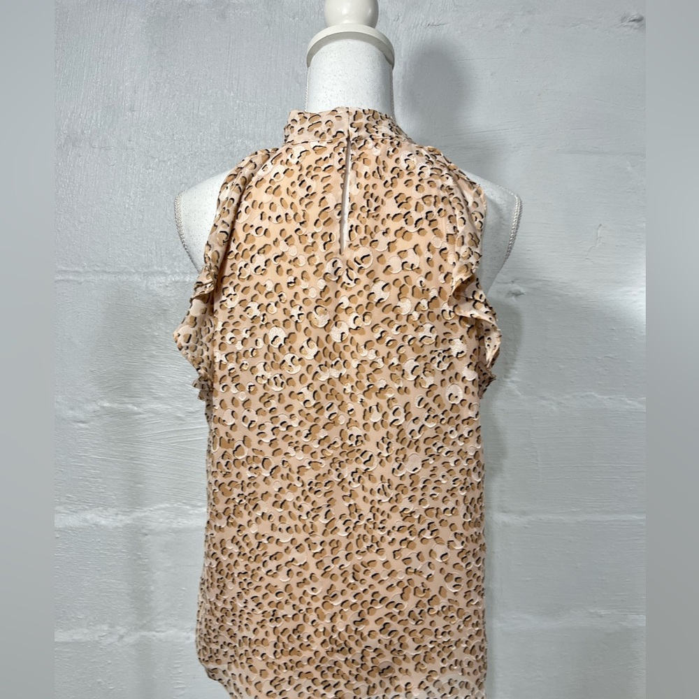 EXPRESS CHEETAH PRINT RUFFLE DETAIL HALTER TOP (a109) - Picture 9 of 13